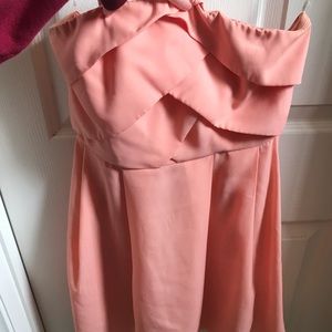 Strapless semi formal dress